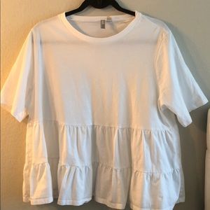 ASOS white tiered shirt